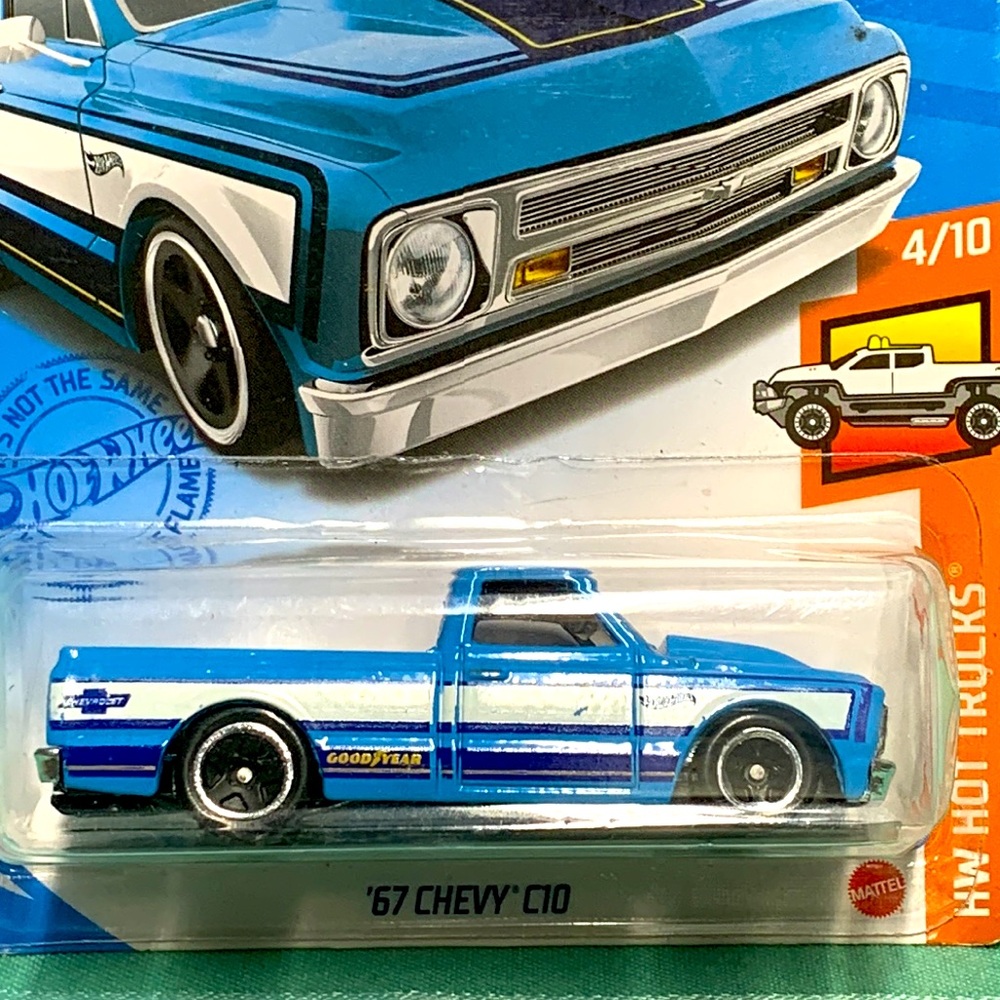 67 Chevy C10 Blue Pickup Hot Whee - Picture 2 of 11